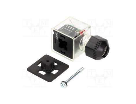 Złącze zaworowe wtyk format A 18mm żeńskie PIN 3 24V mPm 1212070358