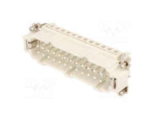 Złącze HDC wkładka stykowa męskie GWconnect PIN 24 16A 500V 93601-0307