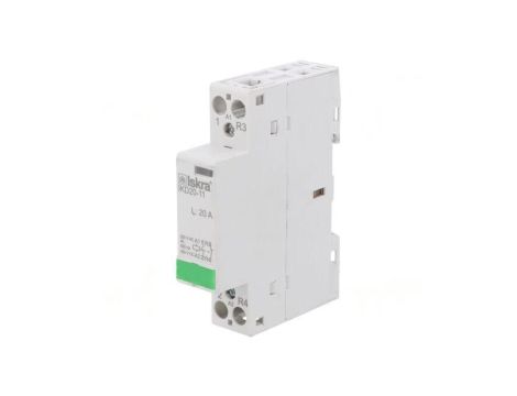 Stycznik 2-biegunowy instalacyjny 20A 230VAC,220VDC NC + NO 30.046.011