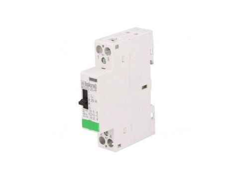 Stycznik 2-biegunowy instalacyjny 20A 24VAC,24VDC NO x2 30.046.506