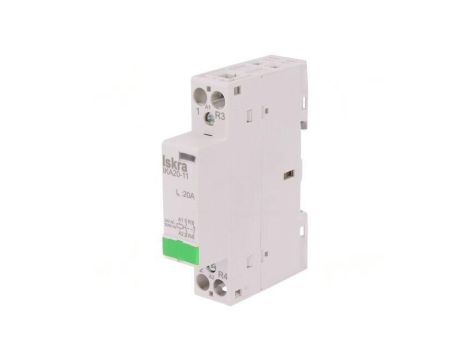 Stycznik 2-biegunowy instalacyjny 20A 24VAC NC + NO IKA 30.046.022