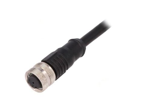 Złącze M12 wtyk żeńskie PIN: 5 proste 4A 60V IP67 przewody PXPPVC12FBF05ACL010PVC