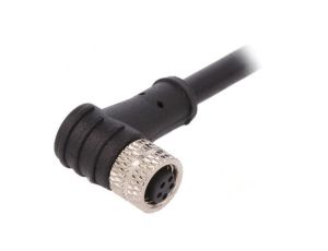 Złącze M8 żeńskie PIN: 5 1,5A 30V IP67 kątowe na przewód wtyk PXPTPU08RAF05BCL010PUR