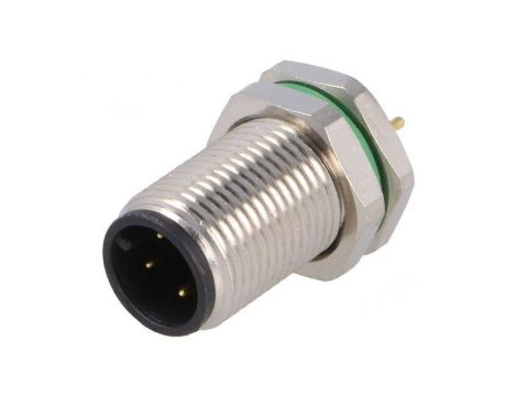 Złącze M12 gniazdo PIN: 4 męskie 250V proste IP67 THT 4A PXMBNI12RPM04APCM12