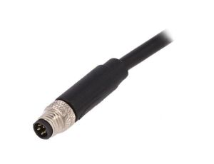 Złącze M8 męskie PIN: 5 1,5A 30V IP67 proste przykręcany wtyk PXPPVC08FIM05BCL010PVC