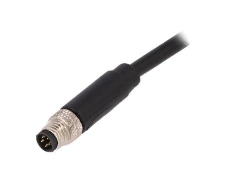 Złącze M8 męskie PIN: 5 1,5A 30V IP67 proste przykręcany wtyk PXPPVC08FIM05BCL010PVC