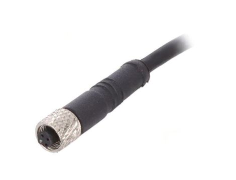 Złącze M5 wtyk żeńskie przewody PIN: 3 1A proste IP67 60V PXPTPU05FBF03ACL010PUR