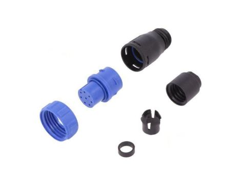 Złącze okrągłe wtyk żeńskie PIN: 8 125V bez styków IP68 PX0410/08S/6570