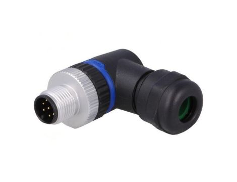 Złącze M12 wtyk PIN: 8 męskie 30V kątowe IP67 zacisk śrubowy PXPPAM12RAM08ASTPG9