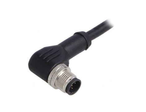 Złącze M12 wtyk męskie PIN: 5 kątowe kod B-Profibus 4A 60V PXPPVC12RAM05BCL010PVC