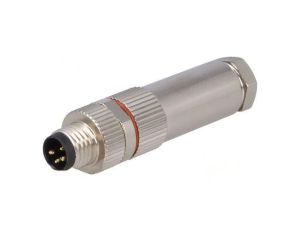 Złącze M8 męskie PIN: 4 30V IP67 proste na przewód wtyk 3A PXMBNI08FIM04ASC