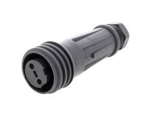 Złącze okrągłe wtyk żeńskie PIN: 2 18A 600V EXPlora niklowany EXP-0921/02/S