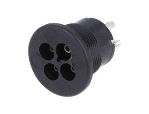 Złącze okrągłe gniazdo żeńskie PIN: 4 3A 250VAC cynowany SA2368