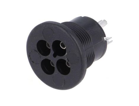 Złącze okrągłe gniazdo żeńskie PIN: 4 3A 250VAC cynowany SA2368