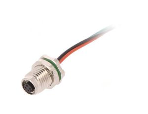 Złącze M5 gniazdo żeńskie przewody PIN: 3 IP67 60V 100mm 1A PXMBNI05RPF03AFL001