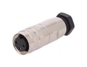 Złącze M16 wtyk żeńskie PIN: 3 7A 250V lutowanie na przewód PXMBNI16FBF03ASC