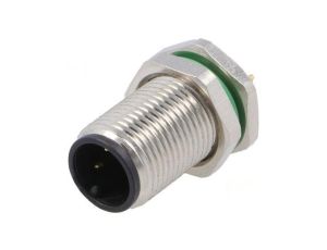 Złącze M12 gniazdo PIN: 3 męskie 250V proste IP67 THT 4A PXMBNI12RPM03APCM12