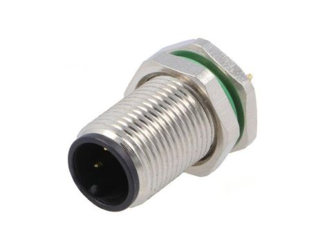Złącze M12 gniazdo PIN: 3 męskie 250V proste IP67 THT 4A PXMBNI12RPM03APCM12