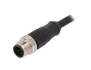 Złącze M12 wtyk męskie PIN: 5 proste kod B-Profibus 4A 60V PXPTPU12FIM05BCL010PUR