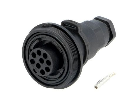 Złącze okrągłe wtyk żeńskie PIN: 9 5A 150V IP68 UL94V-0 68mm PX0729/S