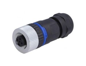 Złącze M12 wtyk PIN: 5 żeńskie 60V proste IP67 zacisk śrubowy PXPPAM12FBF05ASTPG9