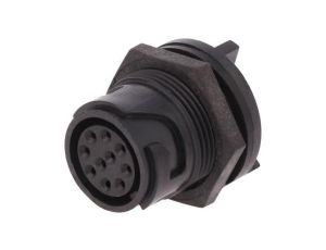 Złącze okrągłe gniazdo żeńskie PIN: 10 bez styków UL94V-0 PXP4013/10S