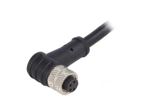 Złącze M8 żeńskie PIN: 4 3A 30V IP67 kątowe na przewód wtyk PXPPVC08RAF04ACL010PVC