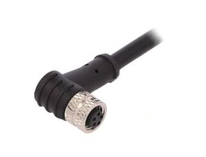 Złącze M8 żeńskie PIN: 5 1,5A 30V IP67 kątowe na przewód wtyk PXPPVC08RAF05BCL010PVC