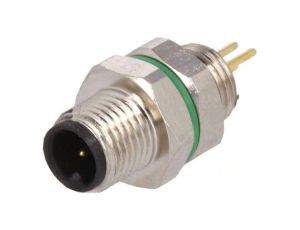 Złącze M5 gniazdo męskie THT na panel,nakrętka od tyłu PIN: 3 PXMBNI05FPM03APC