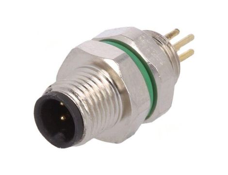 Złącze M5 gniazdo męskie THT na panel,nakrętka od tyłu PIN: 4 PXMBNI05FPM04APC