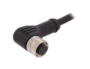 Złącze M12 wtyk żeńskie PIN: 5 kątowe kod B-Profibus 4A 60V PXPTPU12RAF05BCL010PUR