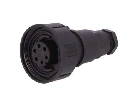 Złącze okrągłe wtyk żeńskie PIN: 6 5A 250V IP68 UL94V-0 68mm PX0739/S