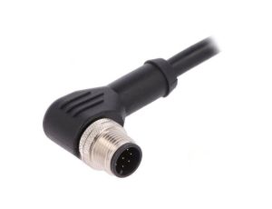 Złącze M12 wtyk męskie PIN: 8 kątowe 2A 30V IP67 przewody PXPPVC12RAM08ACL010PVC