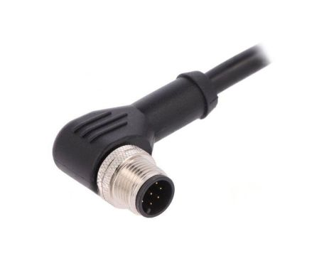 Złącze M12 wtyk męskie PIN: 8 kątowe 2A 30V IP67 przewody PXPPVC12RAM08ACL010PVC