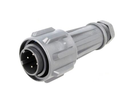 Złącze okrągłe wtyk męskie PIN: 4 18A 600V EXPlora niklowany EXP-0911/04/P