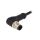 Złącze M12 wtyk męskie PIN: 4 kątowe kod D-Ethernet 4A 250V PXPPVC12RAM04DCL010PVC