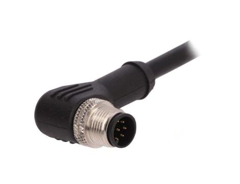 Złącze M12 wtyk męskie PIN: 8 kątowe 2A 30V IP67 przewody PXPTPU12RAM08ACL010PUR