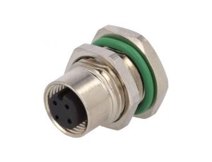 Złącze M12 gniazdo PIN: 4 żeńskie 250V proste IP67 THT 4A PXMBNI12RPF04APCPG9