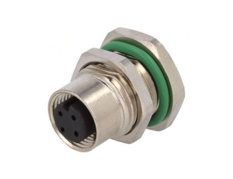 Złącze M12 gniazdo PIN: 4 żeńskie 250V proste IP67 THT 4A PXMBNI12RPF04APCPG9
