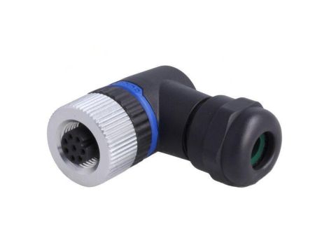 Złącze M12 wtyk PIN: 8 żeńskie 30V kątowe IP67 zacisk śrubowy PXPPAM12RAF08ASTPG9