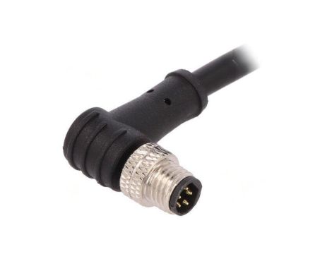 Złącze M8 męskie PIN: 5 1,5A 30V IP67 kątowe na przewód wtyk PXPPVC08RAM05BCL010PVC