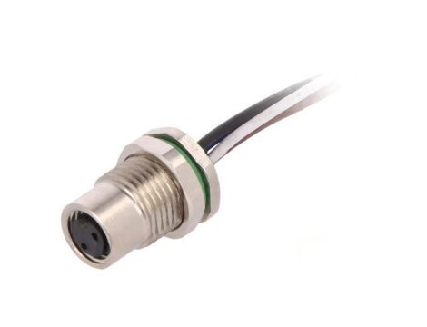 Złącze M8 żeńskie PIN: 4 30V IP67 proste gniazdo 3A 100mm PXMBNI08RPF04AFL001