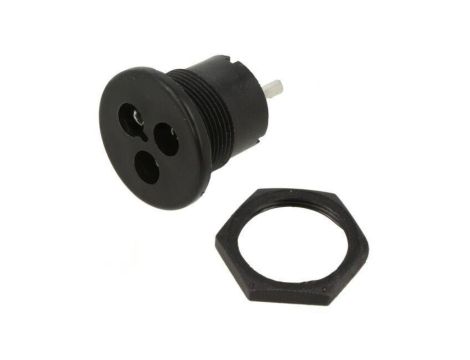 Złącze okrągłe gniazdo żeńskie PIN: 3 3A 250VAC cynowany SA2404