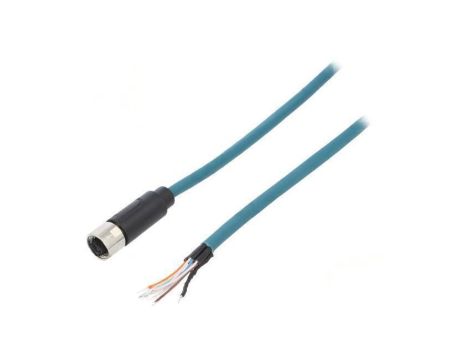 Złącze M12 wtyk żeńskie PIN: 8 proste kod X-ProfiNET 500mA PXPTPU12FBF08XCL010PU