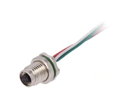 Złącze M5 gniazdo żeńskie przewody PIN: 4 IP67 60V 100mm 1A PXMBNI05RPF04AFL001