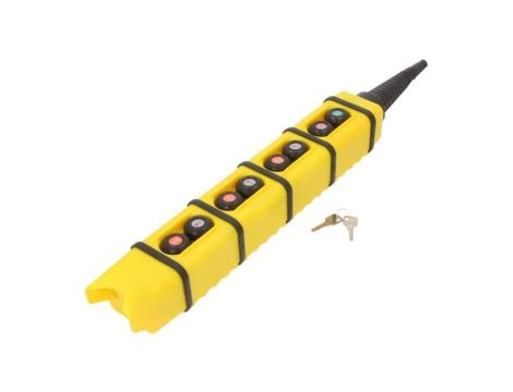 Kaseta sterownicza, 8 przycisków: okrągły, wypukły, 10A, IP65, KS W0-KS4-1-2