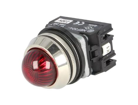 Lampka kontrolna, 30mm, Podświetlenie: LED, żarówka, Ø30,5mm, IP20, NEF30 NEF30-LEC-230VAC