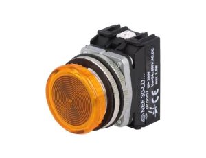 Lampka kontrolna, Podświetlenie: LED (żółty), 24230VAC 24230VDC, NEF30 NEF30-LDG 24-230V AC/DC