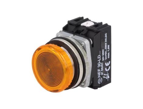 Lampka kontrolna, Podświetlenie: LED (żółty), 24230VAC 24230VDC, NEF30 NEF30-LDG 24-230V AC/DC