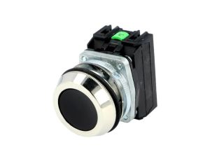 Przełącznik przyciskany, Ilość pozycji stabilnych: 1, NC + NO, czarny, 30mm, IP56 NEF30-KSXY